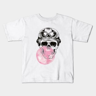 Aviator sugar skull / Bubble Gum Kids T-Shirt